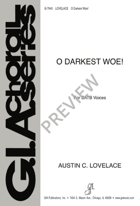 Book cover for O Darkest Woe!