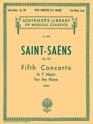 Book cover for Concerto No. 5 in F, Op. 103