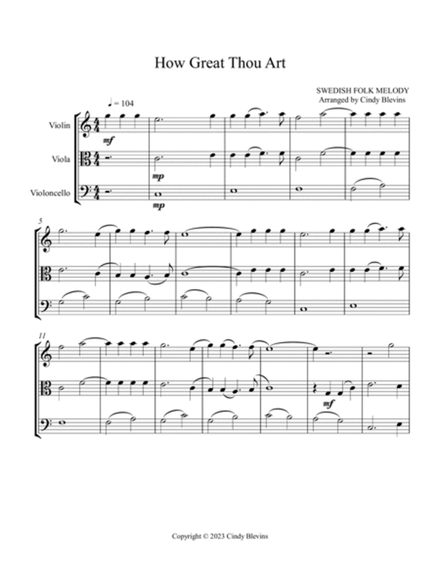 How Great Thou Art, for Violin, Viola and Cello image number null