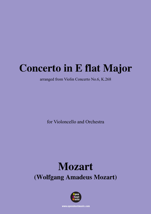 Book cover for W. A. Mozart-Concerto in E flat Major,for Violoncello and Orchestra