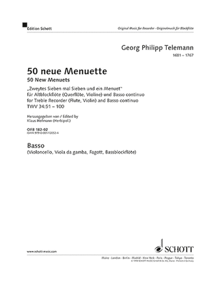Book cover for 50 New Menuets