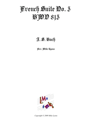 Book cover for Brass Quartet - Bach French Suite No 3 BWV 813