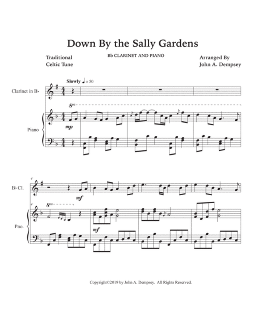 Down By the Sally Gardens (Clarinet and Piano) image number null