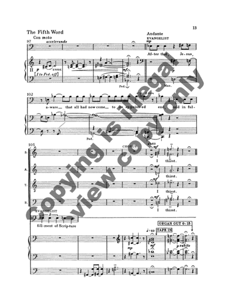 The Seven Last Words of Christ on the Cross (Choral Score)