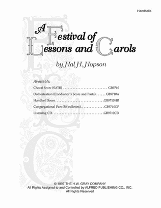 Book cover for A Festival of Lessons and Carols