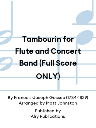 Book cover for Tambourin for Flute and Concert Band (Full Score ONLY)