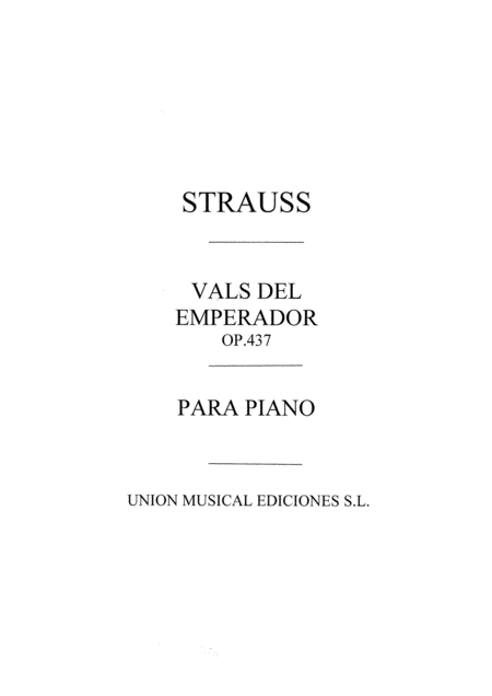Vals Del Emperador (Piano)