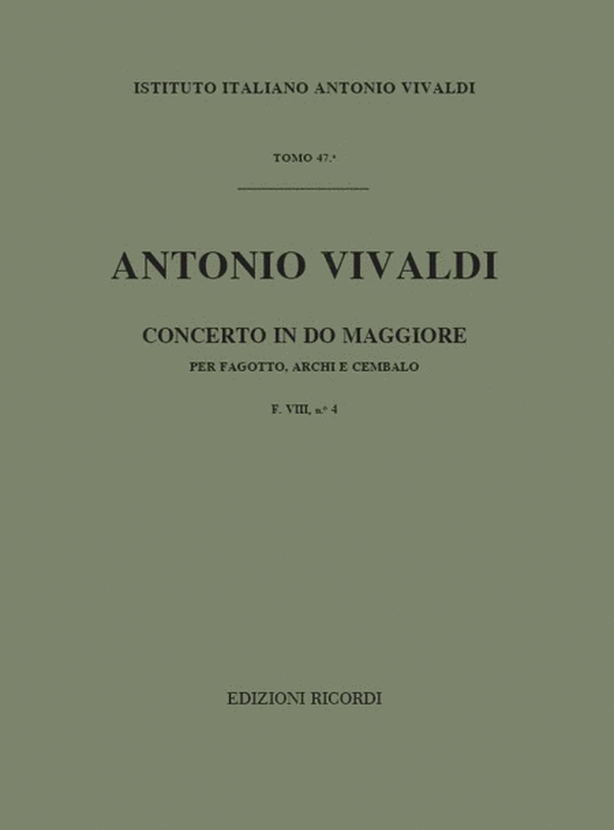 Concerto per Fagotto, Archi e BC in Do Rv 474