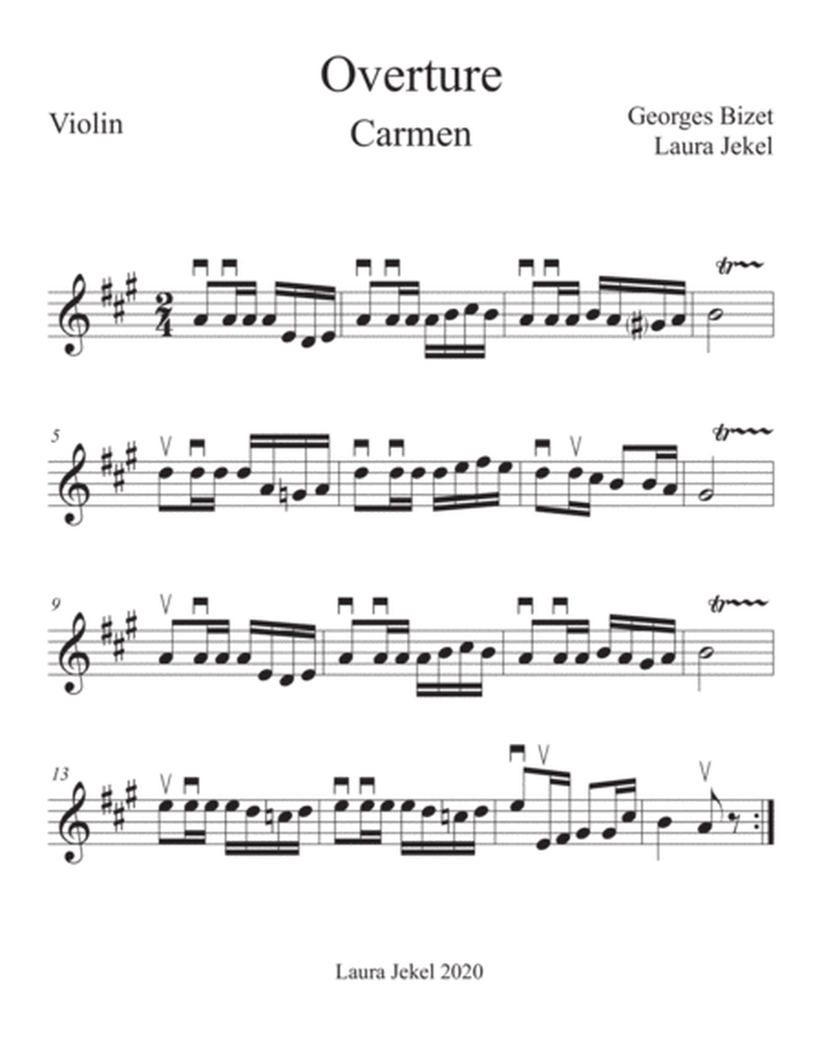 String Orchestra Arrangement of Carmen Overture by Bizet