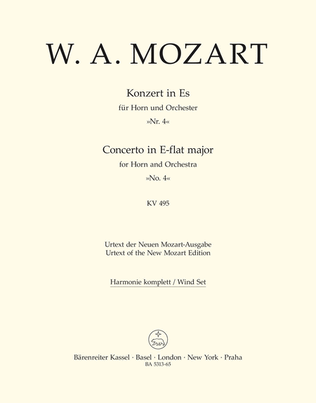 Concerto for Horn and Orchestra, No. 4 E flat major, KV 495