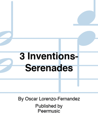 Book cover for 3 Inventions-Serenades