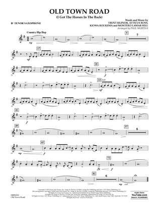 Book cover for Old Town Road (arr. Paul Murtha) - Bb Tenor Saxophone