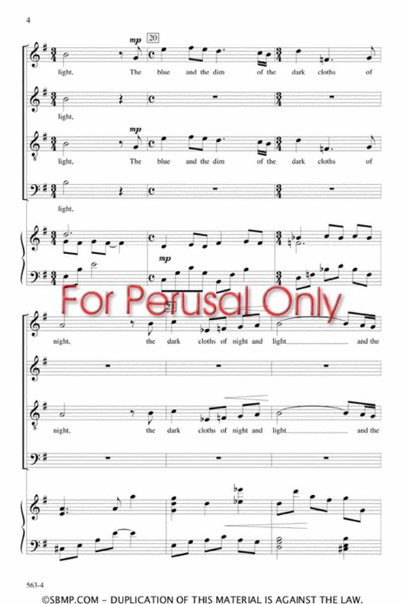 He Wishes for the Cloths of Heaven - SATB Octavo image number null