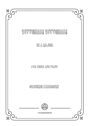 Book cover for Carissimi-Vittoria! Vittoria! in A Major,for voice and piano