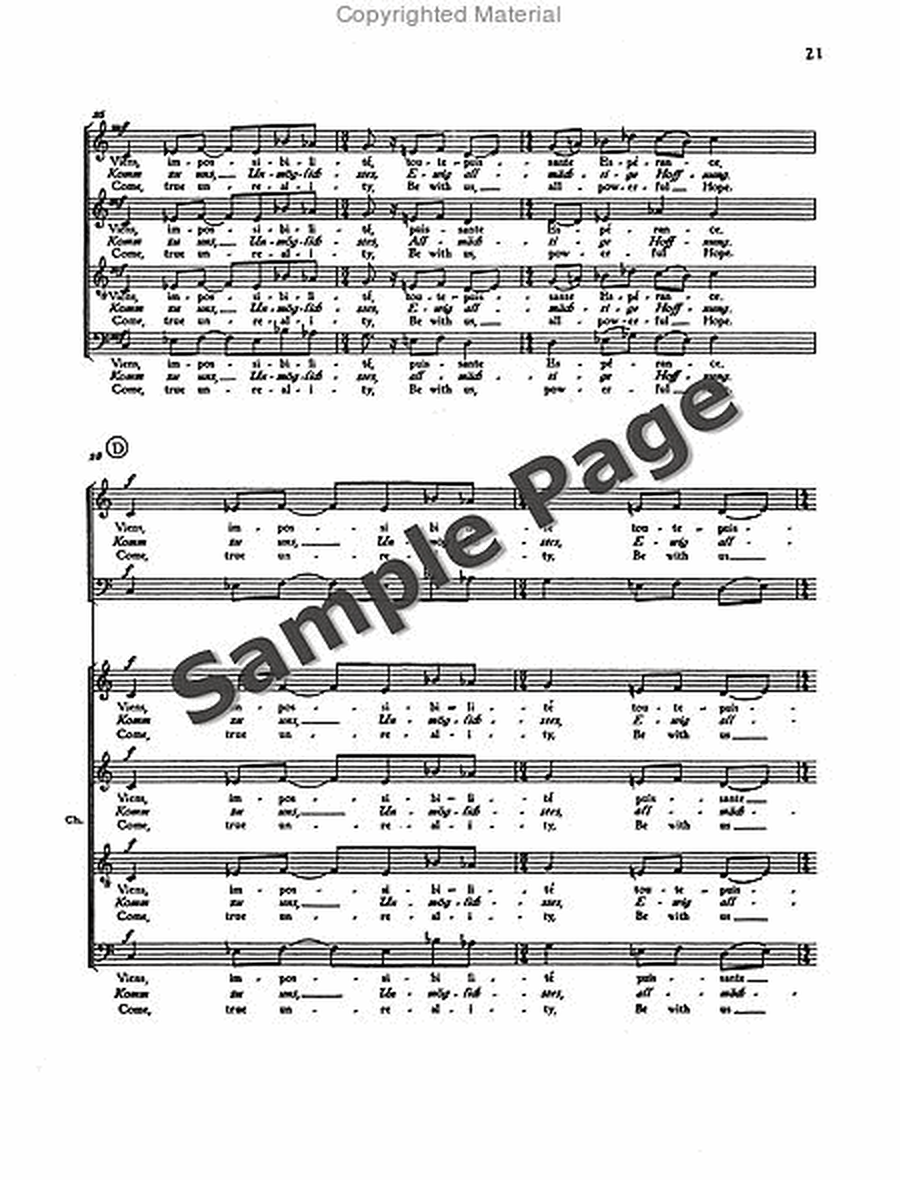 Canticle To Hope Vocal Score