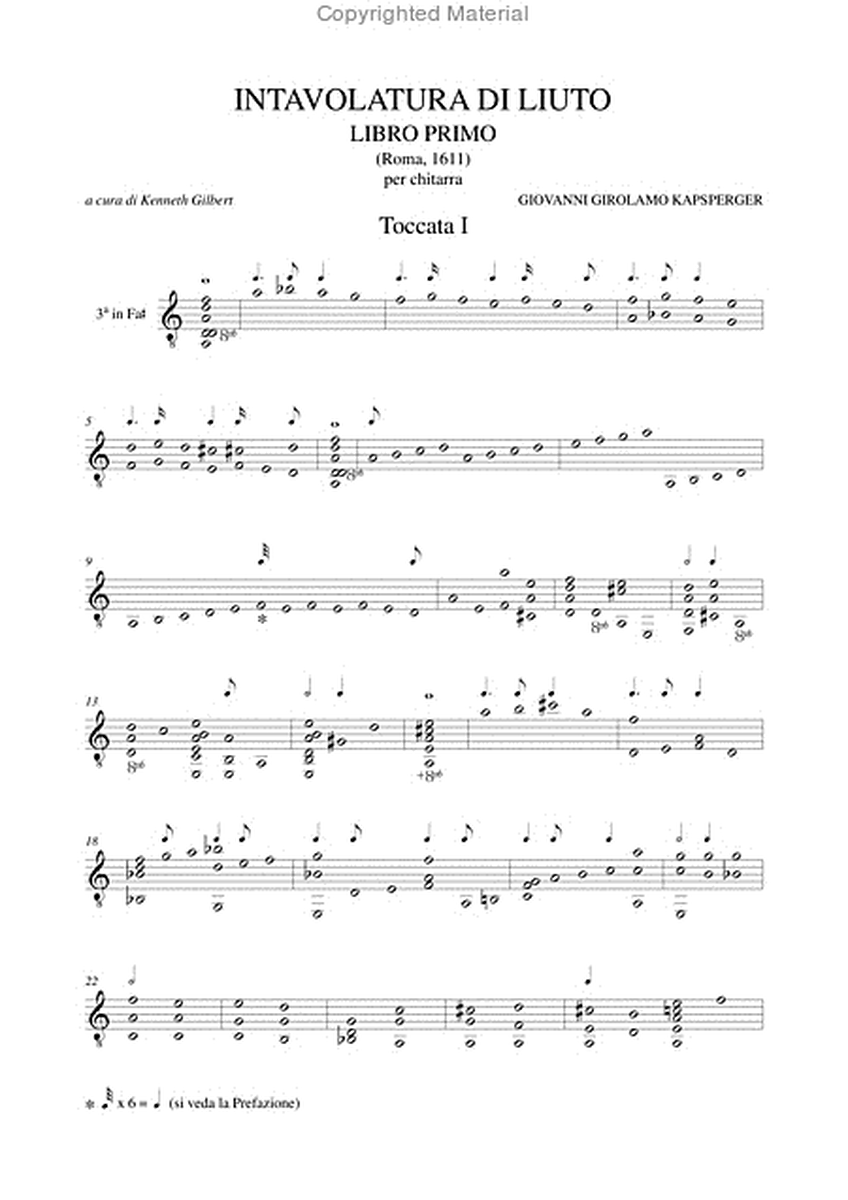 Intavolatura di Liuto. Libro Primo transliterated for Guitar