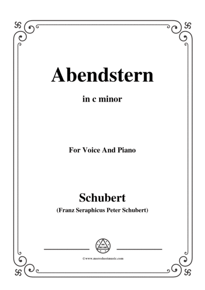 Schubert-Abendstern,in c minor,for Voice&Piano image number null