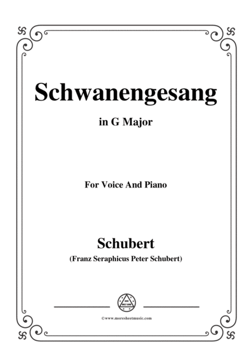 Schubert-Schwanengesang,Op.23 No.3,in G Major,for Voice&Piano image number null