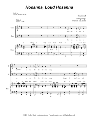 Book cover for Hosanna, Loud Hosanna (2-part choir (TB) - Piano accompaniment)