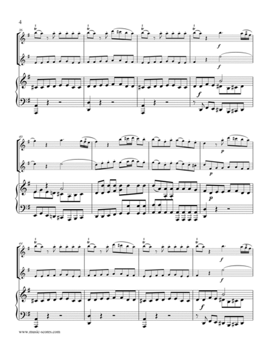 Eine Kleine Nachtmusik - Allegro 1st movement - 2 Violins and Piano image number null