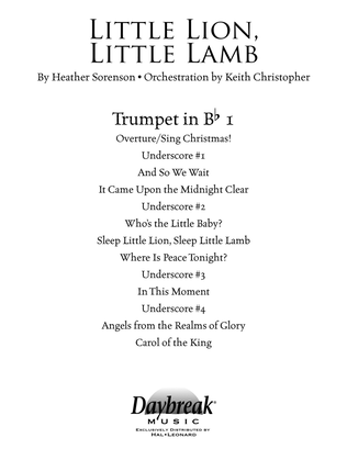 Book cover for Little Lion, Little Lamb - Bb Trumpet 1