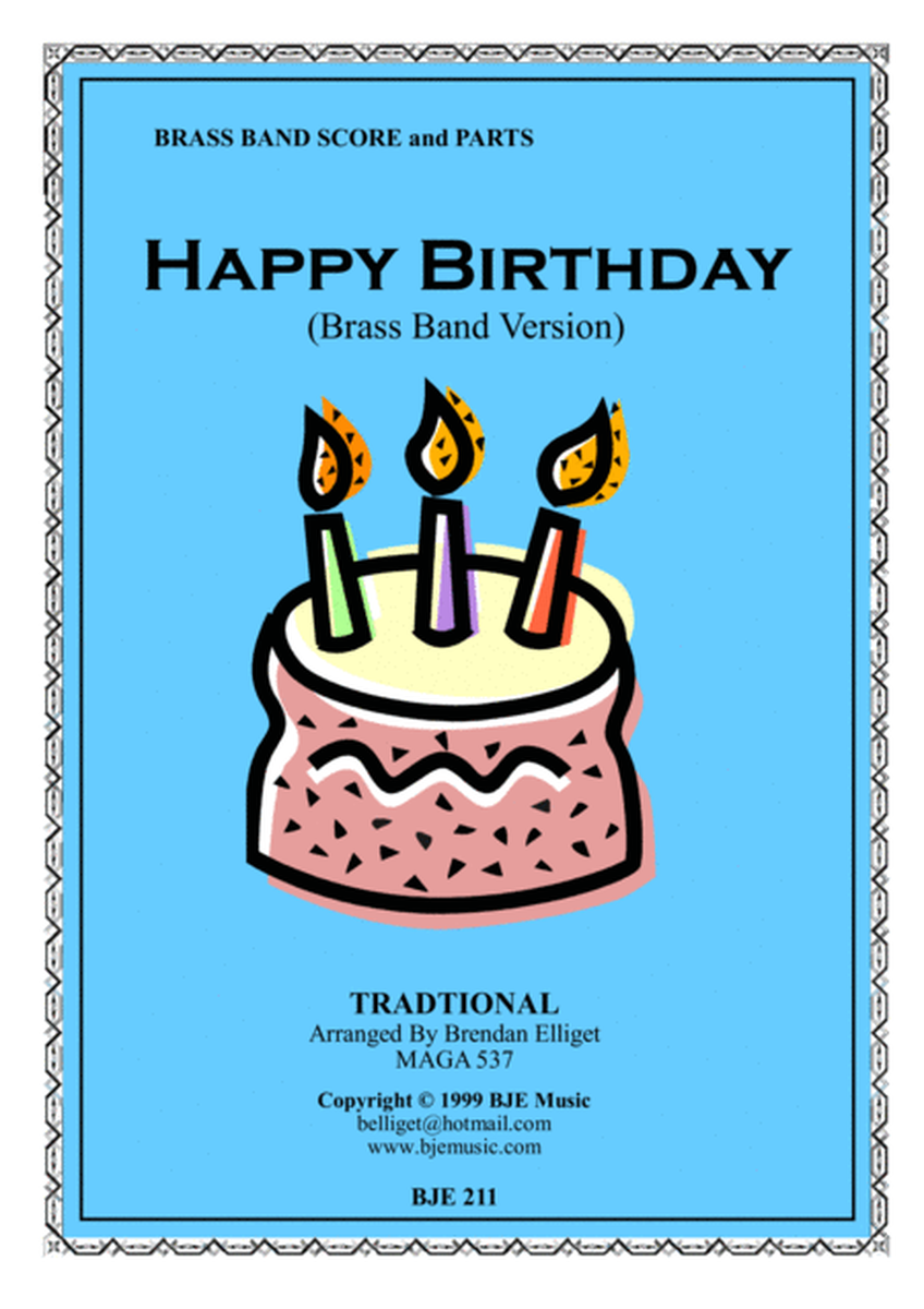 Happy Birthday - Brass Band Score and Parts PDF image number null