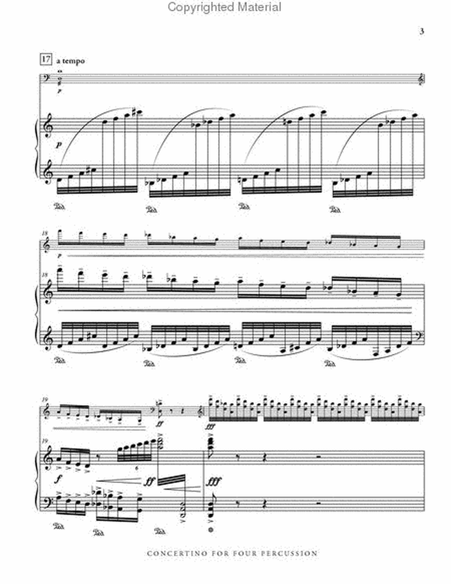 Concertino for 4 Percussion (piano reduction)