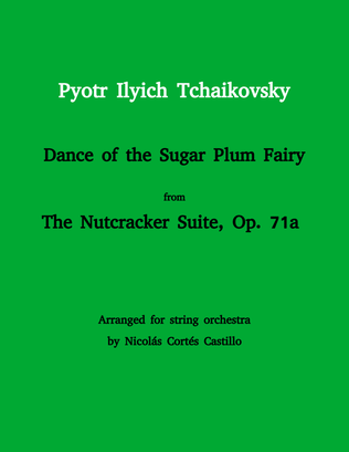 Book cover for Tchaikovsky - Dance of the Sugar Plum Fairy (The Nutcracker) for String orchestra
