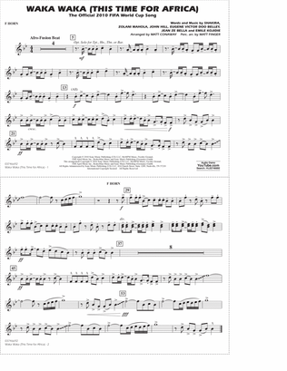 Book cover for Waka Waka (This Time For Africa) (arr. Matt Conaway) - F Horn
