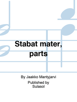 Book cover for Stabat mater, parts