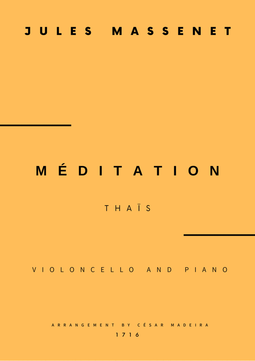 Meditation from Thais - Cello and Piano (Full Score) image number null
