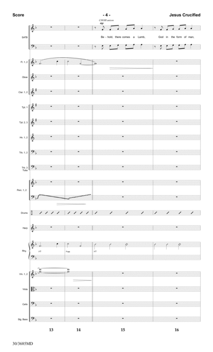 Jesus Crucified - Orchestral Score and Parts