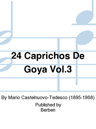 Book cover for 24 Caprichos De Goya Vol. 3