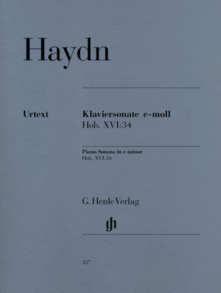 Book cover for Haydn - Sonata E Minor Hob 16 No 34 Piano