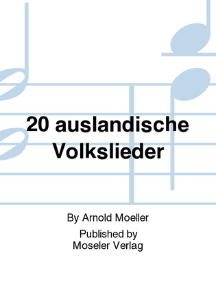 Book cover for 20 auslandische Volkslieder