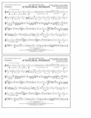 Book cover for (You Make Me Feel Like) A Natural Woman (arr. Jay Dawson) - Clarinet 2