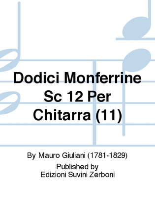 Book cover for Dodici Monferrine Sc 12 Per Chitarra (11)