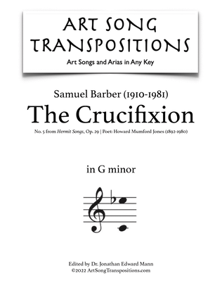 Book cover for The Crucifixion, Op. 29, No. 5