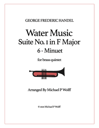 Book cover for Water Music Suite No.1 in F Major (HWV 348) - 6. Minuet
