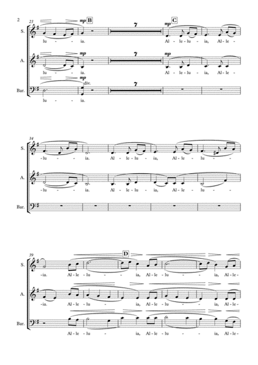 Alleluia (SAB Choir Score) image number null