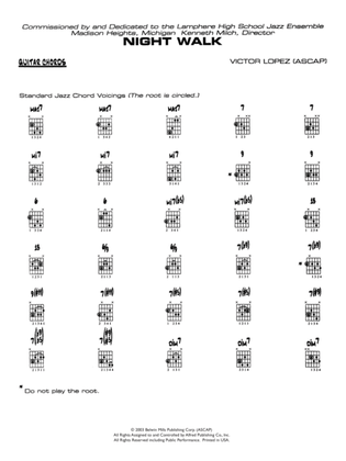 Book cover for Night Walk: Guitar Chords