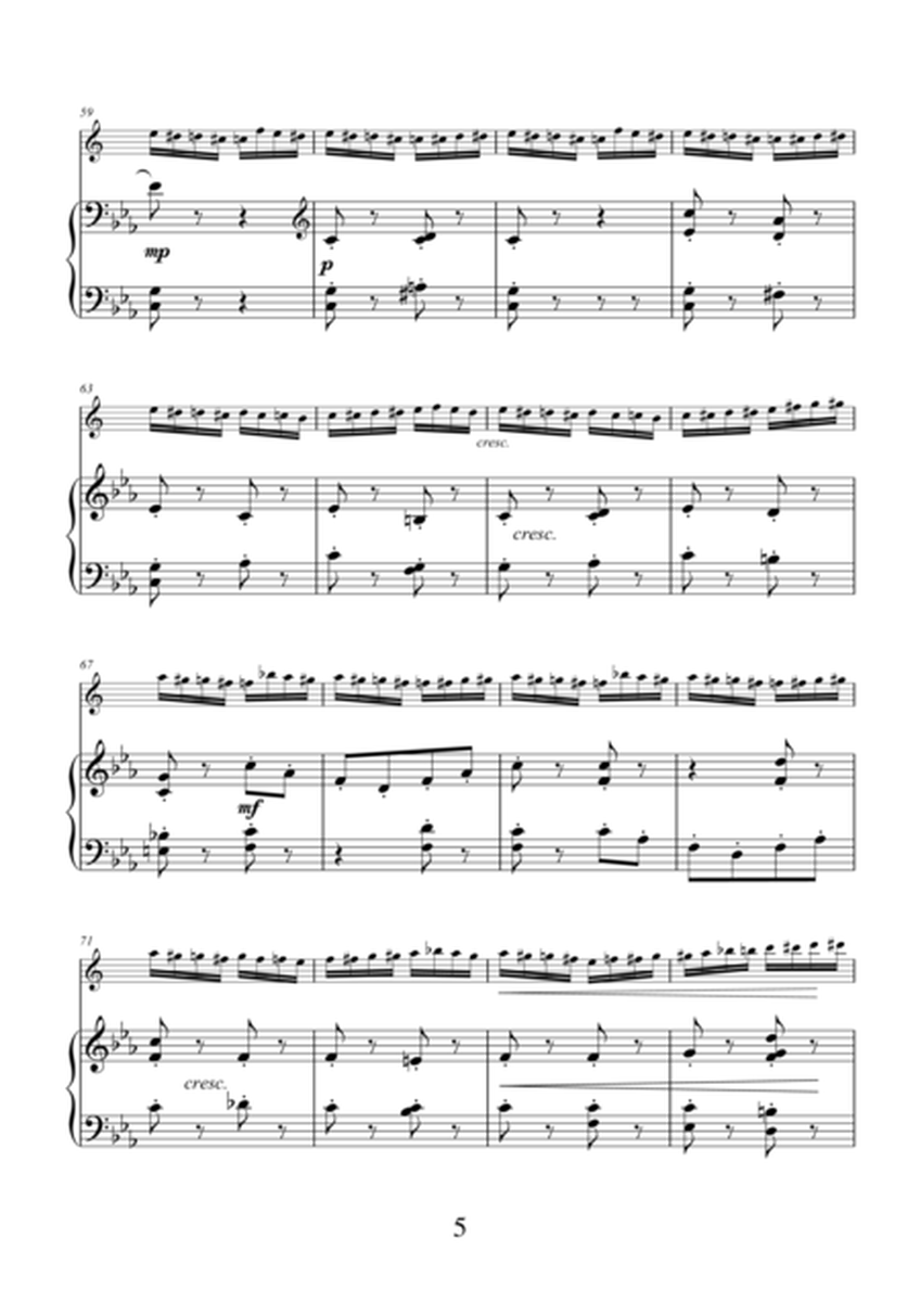 The Flight of the Bumblebee by Nikolai Rimsky-Korsakov, transcription for alto saxophone and piano