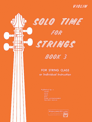 Book cover for Solo Time for Strings, Book 3