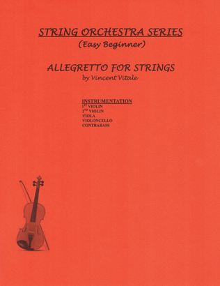 Book cover for ALLEGRETTO FOR STRINGS (easy beginner)