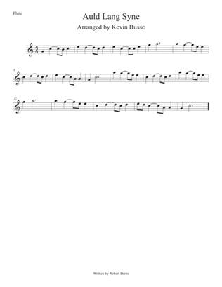 Book cover for Auld Lang Syne (Easy key of C) Flute
