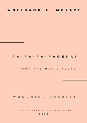 Papageno and Papagena Duet - Woodwind Quartet (Full Score and Parts)