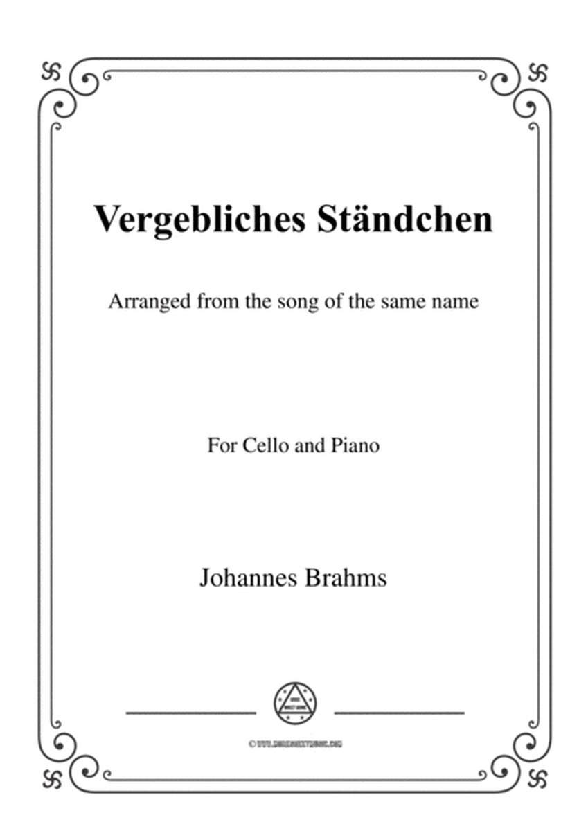 Brahms-Vergebliches Ständchen,for Cello and Piano image number null