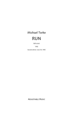 Book cover for Run (score)