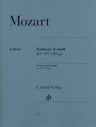 Book cover for Mozart - Fantasia D Minor K 397 Piano