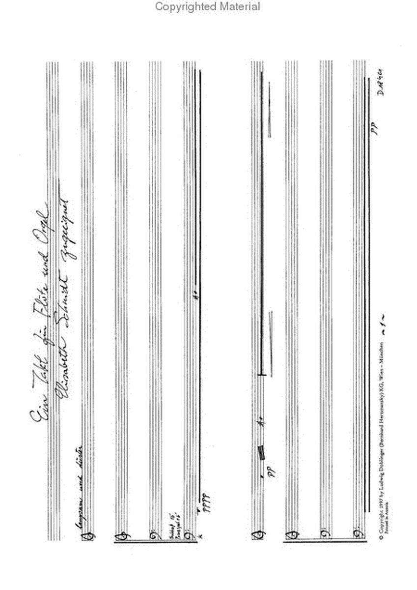 Ein Takt fur Flote und Orgel